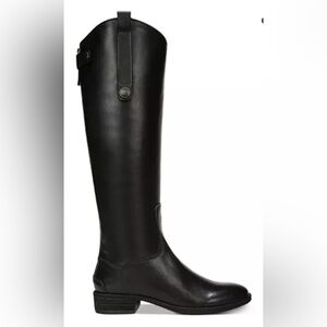 Sam Edelman Penny Black Leather Riding Boots Sz 8 M